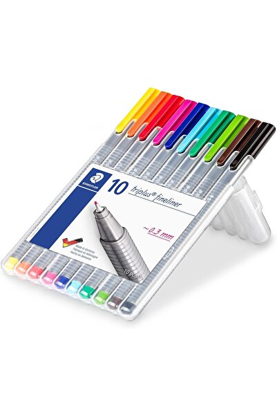 Staedtler أقلام تريبلس فاينلاينر فائقة الدقة 334، 0.3 مم، ألوان متنوعة، عبوة ...