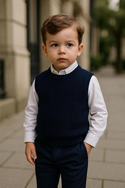 meriç bebe - bütün çocuklar melektir. mrc Boy's Thessaloniki Knitted Crew Neck Stretchy Sweater – 0-5 Years Old Domestic Production