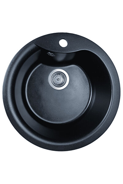 Wertcraft Chiuveta din compozit de granit pentru bucatarie Negru metalic ELEFANT PREMIUM 480 TURAS