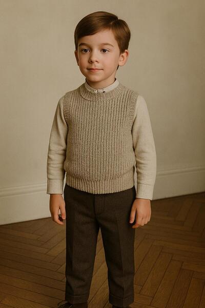 meriç bebe - bütün çocuklar melektir. mrc Boy's Thessaloniki Knitted Crew Neck Stretchy Sweater – 0-5 Years Old Domestic Production