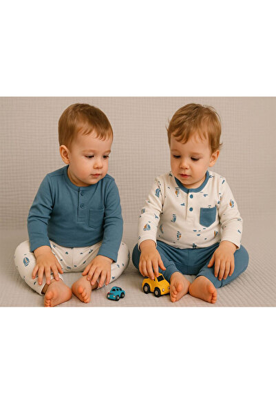 Baby Corner Gemici Baskılı Erkek bebek pijama