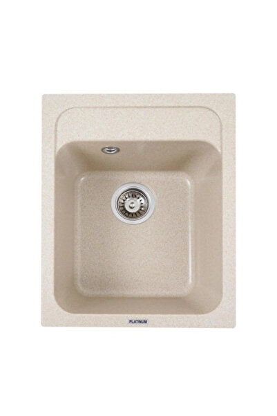 Wertcraft Chiuveta din compozit de granit pentru bucatarie Safari bej ELEFANT PREMIUM 4050 KORRADO