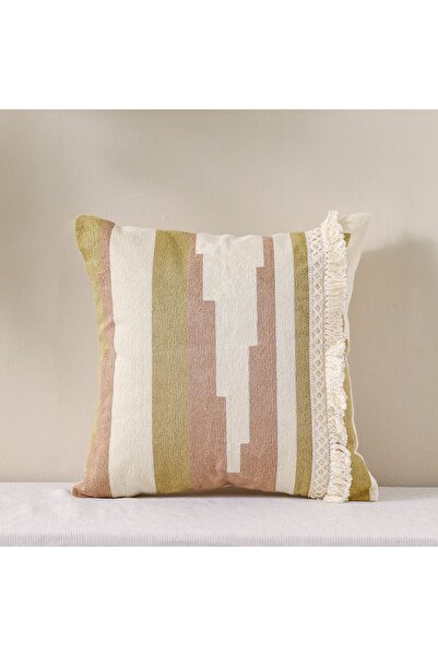 Danube Home Woven Cushion | Patio Throw Pillow | Outdoor Decorative Cushion 45x45cm - Dusty Rose Blush