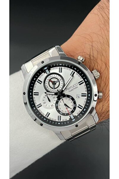 Ferrucci Silver Color Exlusive Men's Wristwatch 3 Atm Water Resistance