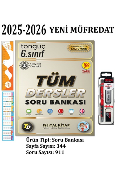 Tonguç Yayınları 6. Sınıf Tüm Dersler Soru Bankası 2025-2026 Yeni ve Tikky0.5...