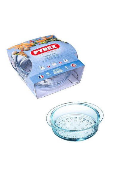 Pyrex Vas rotund pentru gătit la abur, sticlă termorezistentă, 24 cm, 4 l