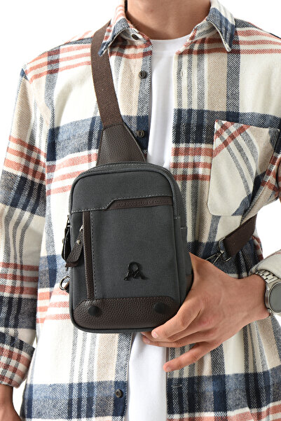 MEGA ÇANTA Canvas Series Multi-Compartment Crossbody/Handheld Men's Bag