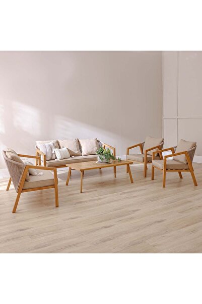 Danube Home Snowe 6-Seater Outdoor Sofa Set | Steel Frame Garden Furniture | ...