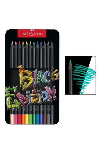 Faber Castell Faber-Castell Colour Pencils Black Edition tin 12x