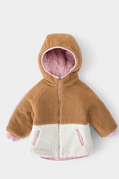 Midimod 2-11 ani Palton de iarnă pentru fete din lână groasă cu două fețe