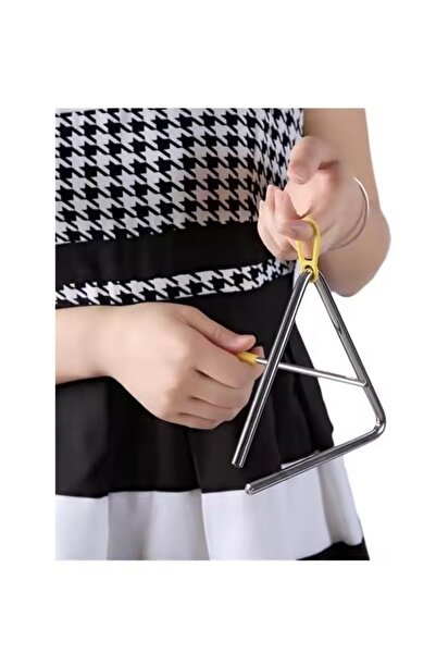 MegArya Triangle Musical Instrument – 18cm Steel Percussion Triangle with Striker