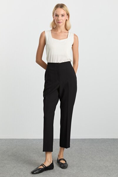 Selen Giyim Yanı Lastikli Yan Cep Boru Paça Pantolon