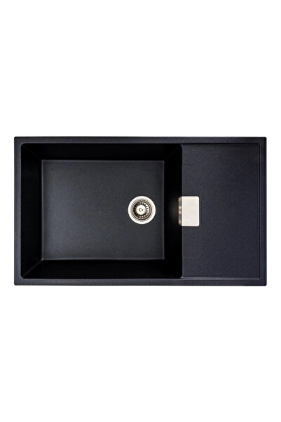 Wertcraft Chiuveta de bucatarie Elefant Premium Diamond Negru metalic, 856x500mm