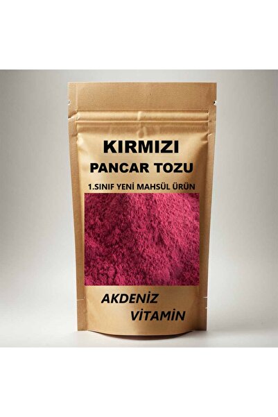 AKDENİZ VİTAMİN Kırmızı Pancar Tozu - Pancar Tozu - Pancar Kökü Tozu 100 gr