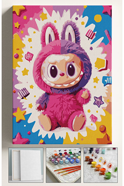 Sulepas Sayılarla Boyama Seti Numaralı Tuval Fırça Boya 40x50 Cm Labibu