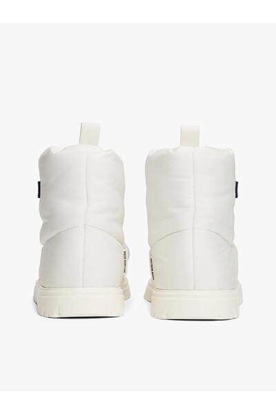 Tommy Hilfiger Kadın Kalın Tabanlı Bağcıklı Su Geçirmez Kışlık Beyaz Bot & Bootie EN0EN02823-YBI