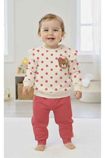 ruhaay طقم ملابس موسمي للأطفال والرضع بأكمام طويلة مع تفاصيل كشكشة على الأكما...