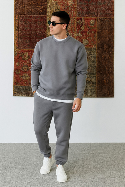 tiggirmoda 2-комплектний оверсайз унісекс 3-нитковий комплект з шардоном