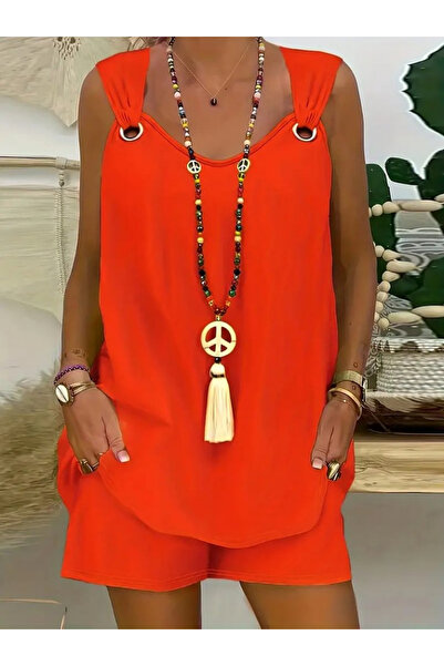 Modayakamoz Bluză de damă, fără mâneci, cu decolteu în V, cu detaliu ochi de ...