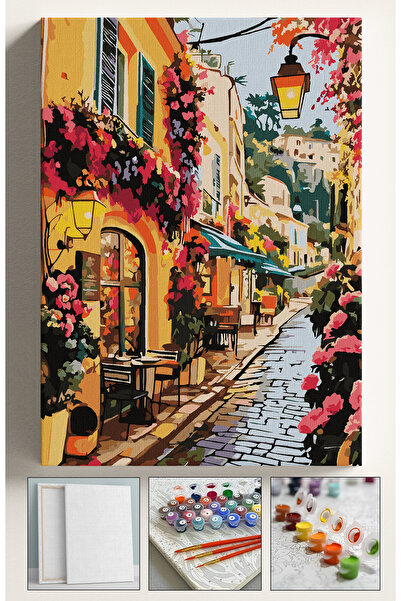 Genel Markalar Sayılarla Boyama Seti Numaralı Tuval Fırça Boya 40x50 Cm Taksi...