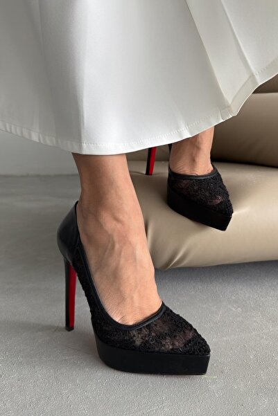 AYAKKABI PRENSİ Rex SİYAH DANTELLİ