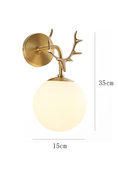 Uçar GEYİK DESENLİ OPAL BEYAZ CAMLI GEYİKLİ ESKİTME RENK DUVAR APLİK