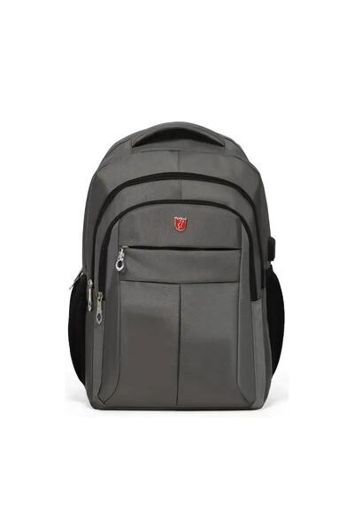 ELEGANT G حقيبة ظهر للجنسين مع منفذ شاحن USB من القماش