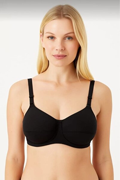 enmodaiçgiyim 4 τεμάχια βαμβακερά σουτιέν χωρίς επένδυση με μαλακό σφουγγάρι – Μαύρο/Μαύρο/Γκρι/Λευκό