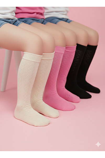 fındık bebe Șosete pentru fetiță, până la genunchi, din bumbac, cu model, res...