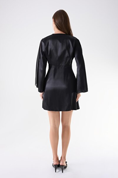 İmaj 4001 Black Color Satin 6-Piece Dowry Set