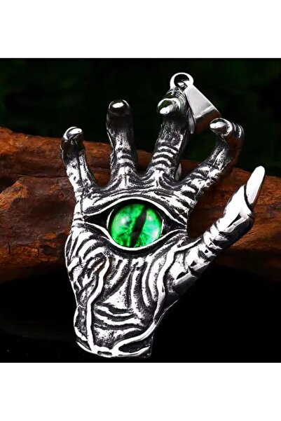 voyageaccessory Dragon Eye Hand Necklace – Green & Blue Color Options – Gothi...
