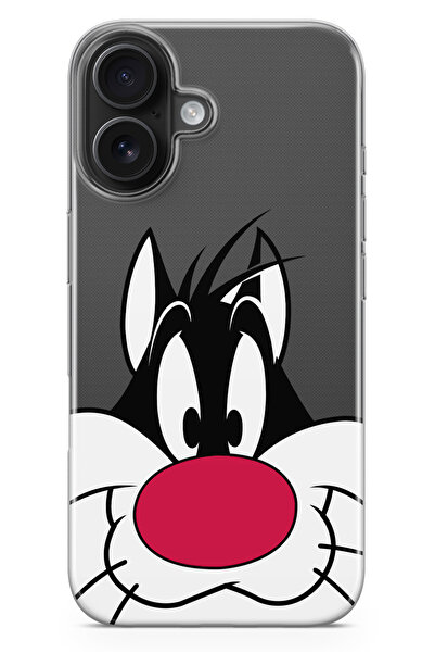 moonset Iphone 17 Uyumlu Sylvester Tasarımlı Baskılı Şeffaf Telefon Kılıfı