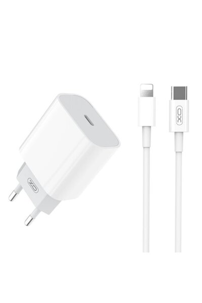 Xo Set incarcator iPhone fast charge pentru priza L77 plus cablu de incarcare PD, USB-C - Lightning