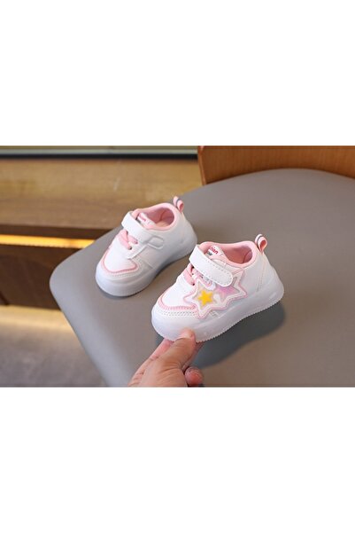 Bebelul White sneakers with lights and colorful stars