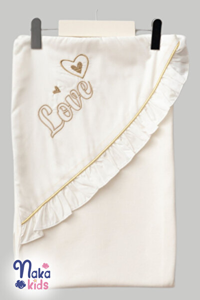 Naka Concept Love Embroidered 3-Piece Baby Girl Hospital Discharge Set – Ecru