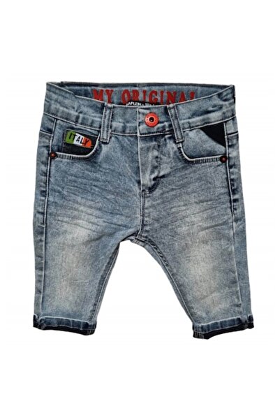 Miniworld - Blugi elastici pentru băieți Originals, design spălat, vârstă 9-12 luni, 80 cm, albastru