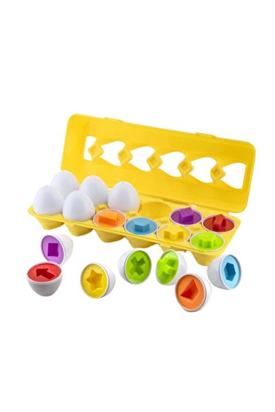 OEM Set Joc Educativ Montessori, 12 forme oua, 6 culori potrivirea formelor s...