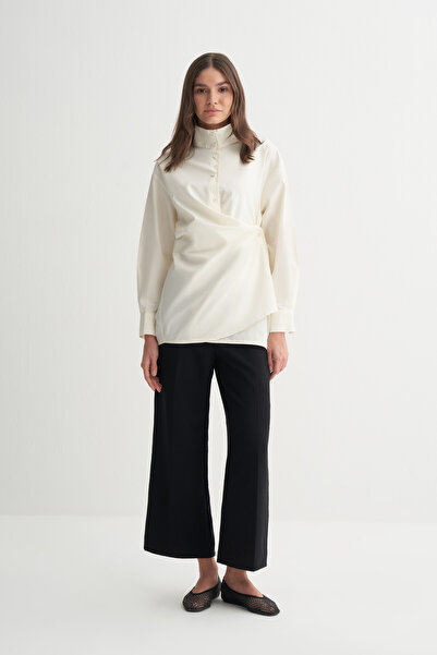 VESNA Katlı Form Asimetrik Gömlek