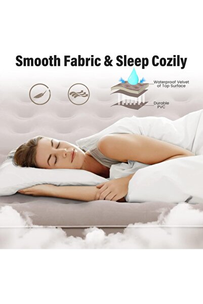 AutoFamily AUTO FAMILY Air Mattress with Pump | Fast Inflatable Bed and Carry Bag (180CM X 73CM)(180CM X 73CM)