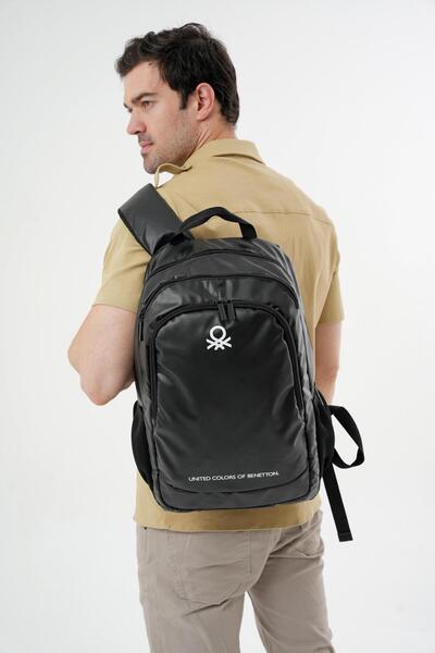 Benetton Чорний унісекс шкільний рюкзак 20870