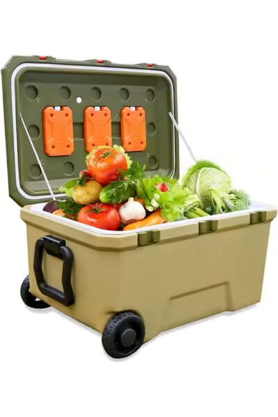 AutoFamily صندوق تبريد خارجي من ويفز ديجيتال بسعة 36 لترًا، يحافظ على البرودة لمدة 72 ساعة - صندوق ثلج معزول شديد التحمل