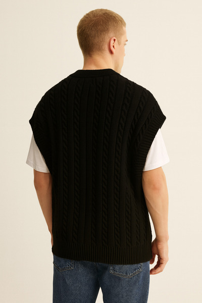 tiggirmoda Men's V-Neck Comfortable Fit Cotton Sweater