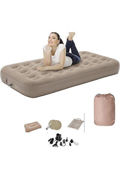 AutoFamily مرتبة هوائية قابلة للنفخ من ويفز ديجيتال مع مضخة مدمجة ووسادة وحقيبة حمل - (180 سم × 73 سم)
