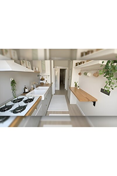 Modüler Ekipman 90x60cm Ladin Ağacı Duvara Monte Katlanır Masa Açılır Kapanır Mutfak Balkon Çalışma Masası