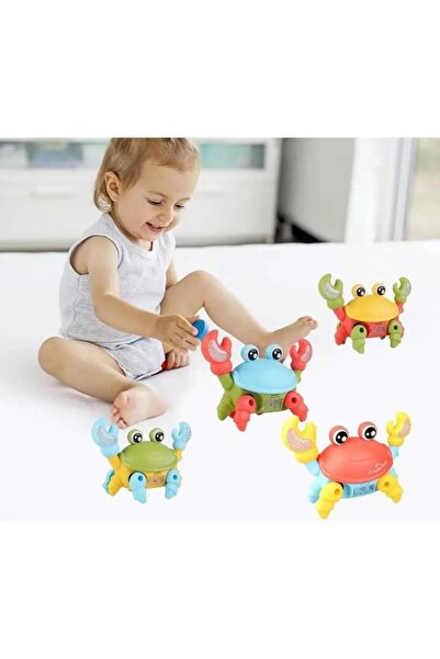 Brother Toys Yürüyen Yengeç Oyuncak İpli Işıklı Müzikli Emeklemeye ve Yürümeye Yardımcı Pilli