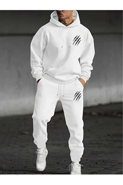 ORVIO Group Men's Claw Print Tracksuit Set Tracksuit Set