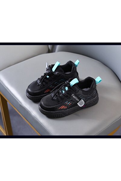 Superbaby Black sneakers with colorful and bright stripes