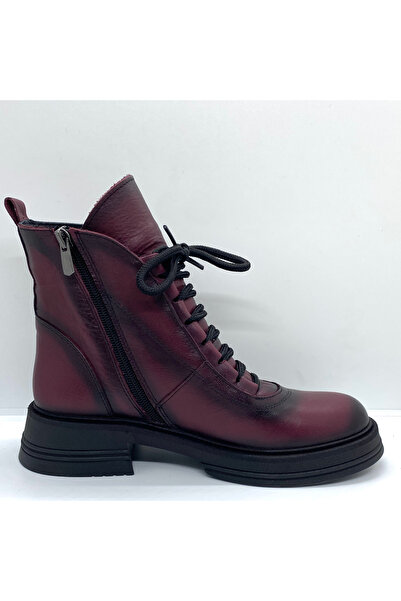 Stepka Shoes Nox Kadın Hakiki Deri Bagcıklı Termo Taban Postal Bot