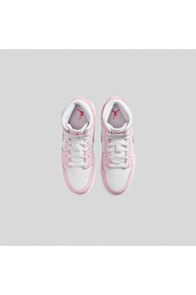Nike Air Jordan 1 Mid Pink Foam Fire Red (GS)