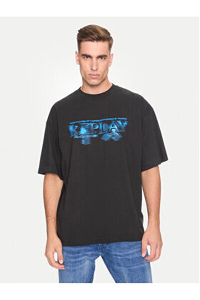 Replay Ανδρικό T-Shirt MMG340.000.23454 Μαύρο